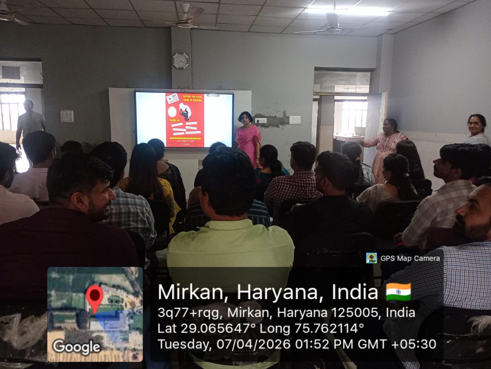 Anti Ragging Activity